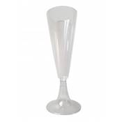 Flute  champagne plastique jetable transparente (6 pice)