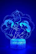 Lampe 3d personnalise  led - Disney Aladin