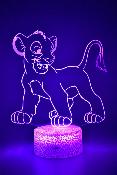 Lampe 3d personnalisée à led - Disney Roi Lion 2