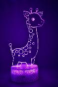 Lampe de chevet LED 3D - Animal Girafe | Veilleuse Enfant, Dcoration Chambre, Cadeau Personnalis Anniversaire et Nol