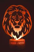 Lampe de chevet LED 3D - Animal Lion | Veilleuse Enfant, Dcoration Chambre, Cadeau Personnalis Anniversaire et Nol