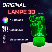 Lampe de chevet LED 3D - Basketteur| Veilleuse Enfant Magique, Décoration Chambre, Cadeau Personnalisé