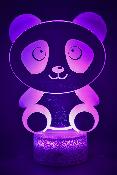 Lampe de chevet LED 3D - Animal Panda | Veilleuse Enfant, Décoration Chambre, Cadeau Personnalisé Anniversaire et Noël