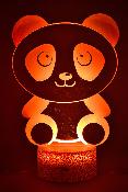 Lampe de chevet LED 3D - Animal Panda | Veilleuse Enfant, Décoration Chambre, Cadeau Personnalisé Anniversaire et Noël