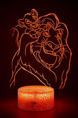Lampe 3d personnalisée à led - Disney Roi Lion 1