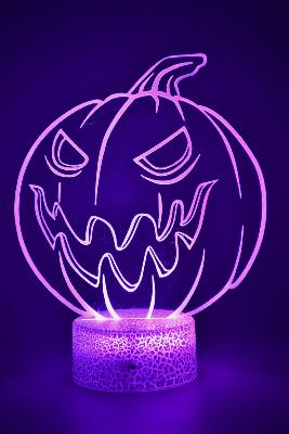 Lampe de chevet LED 3D - Citrouille  | Veilleuse Enfant, Décoration Maison Noël, Cadeau Personnalisé  Halloween et Noël