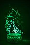Lampe de chevet LED 3D - Animal Dragon | Veilleuse Enfant Magique, Décoration Chambre, Cadeau Personnalisé Anniversaire et Noël