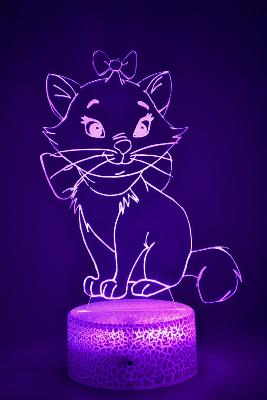 Lampe 3d personnalisée à led - Disney Marie