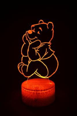 Lampe 3d personnalisée à led - Disney Winnie Ourson