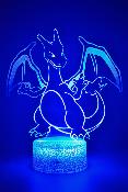 Lampe 3d personnalisée à led - Pokémon Dracaufeu