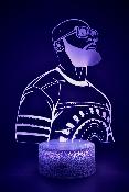 Lampe 3d personnalise  led - Rappeur Kaaris | Veilleuse Rappeur, Dcoration Chambre Fan, Cadeau Original