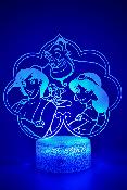 Lampe de chevet LED 3D - Disney  Aladin | Veilleuse Enfant Magique, Décoration Chambre, Cadeau Personnalisé