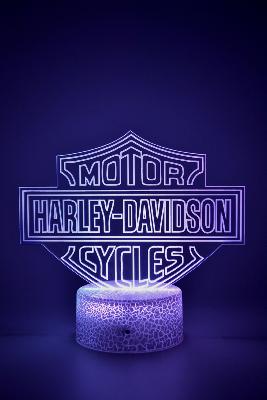 Lampe 3d personnalisée à led - Moto Harley Davidson