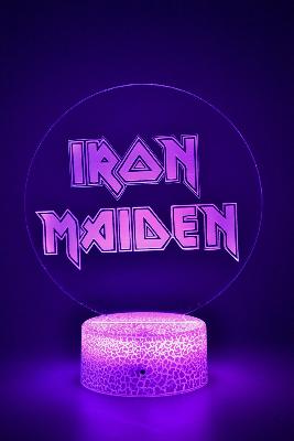 Lampe 3d personnalisée à led - Rock Iron Maiden | Veilleuse maison, Décoration Chambre, Cadeau Personnalisé Anniversaire et Noël