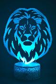 Lampe 3d personnalisée à led - Lion