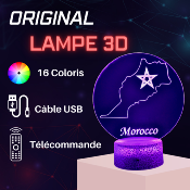Lampe 3d personnalisée à led - Pays Maroc | Veilleuse, Décoration Maison, Cadeau Personnalisé Anniversaire et Noël