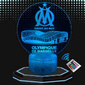 Lampe 3d personnalisée à led - Foot Olympique de Marseille stade | Veilleuse Enfant, Décoration Chambre, Cadeau Personnalisé Anniversaire et Noël