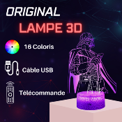 Lampe 3d personnalisée à led - Star Wars Dark Vador | Veilleuse Enfant, Décoration Chambre, Cadeau Personnalisé Anniversaire et Noël