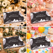Livre d’Or Anniversaire Joyeux Anniversaire – Noir et Argent Party 21,5 x 16 cm
