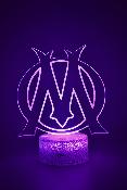 Lampe 3d personnalisée à led - Olympique de Marseille | Veilleuse Football, Décoration Chambre Supporter, Cadeau OM
