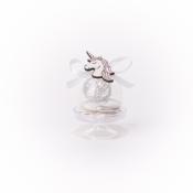 Boite  drages decoration licorne sur cloche plexi