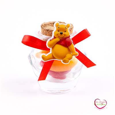 Pot dragées déco Winnie Disney sur pot verre jarre