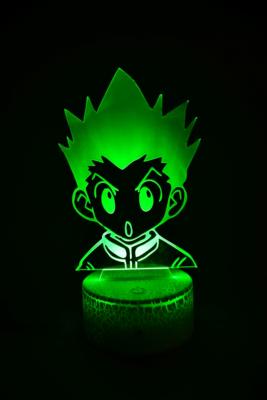 Lampe 3d personnalisée à led - Hunter x Hunter Gon | Veilleuse Enfant, Décoration Chambre, Cadeau manga Anniversaire et Noël