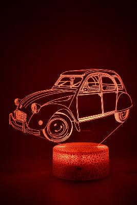 Lampe 3d personnalisée à led - Voiture 2 CV