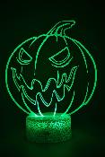 Lampe de chevet LED 3D - Citrouille  | Veilleuse Enfant, Décoration Maison Noël, Cadeau Personnalisé  Halloween et Noël