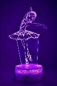 Lampe 3d personnalisée à led - Danseuse ballerine