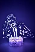 Lampe de chevet LED 3D - Chanteur Johnny Halliday  | Veilleuse, Dcoration Chambre, Cadeau Personnalis Anniversaire et Nol