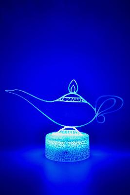 Lampe 3d personnalisée à led - Disney Aladin lampe