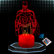 Lampe de chevet LED 3D - Batman  | Veilleuse Enfant, Décoration Chambre, Cadeau Personnalisé Anniversaire et Noël
