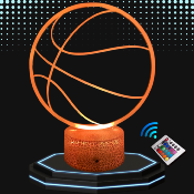 Lampe de chevet LED 3D - Ballon de basketball | Veilleuse, Dcoration Maison, Cadeau Personnalis Anniversaire et Nol