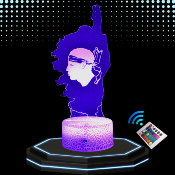 Lampe 3d personnalisée à led - La Corse | Veilleuse Enfant, Décoration Chambre, Cadeau Personnalisé Anniversaire et Noël