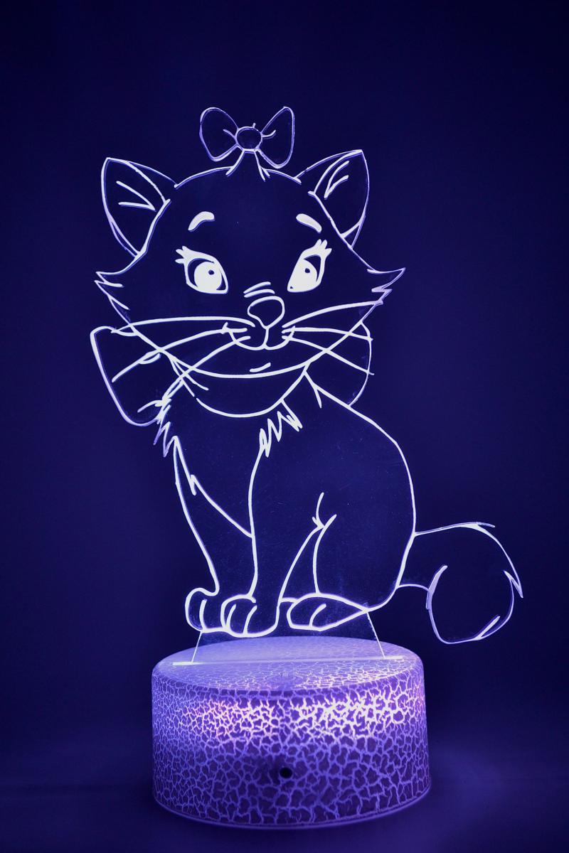 Lampe LED 3D Personnalisée Marie des Aristochats / Disney