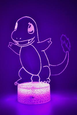 Lampe 3d personnalisée à led - Pokémon Salamèche