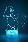 Lampe 3d personnalisée à led - Manga Pokémon Salamèche  | Veilleuse Enfant, Décoration Chambre, Cadeau Personnalisé Anniversaire et Noël