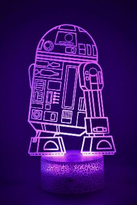 Lampe 3d personnalisée à led - Star Wars Robot R2D2