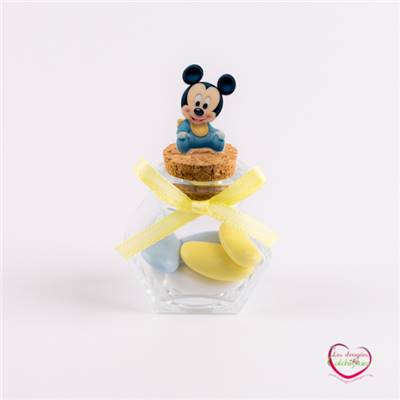 Pot à dragées sujet mickey sur verre encrier