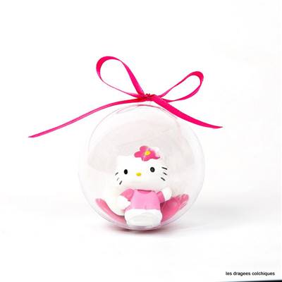 Figurine helllo kitty 5 cm dans boule transparente