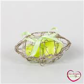 coquillage metal argent vide 9x8,5 cm