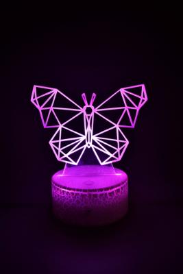 Lampe 3d personnalisée à led - Papillon