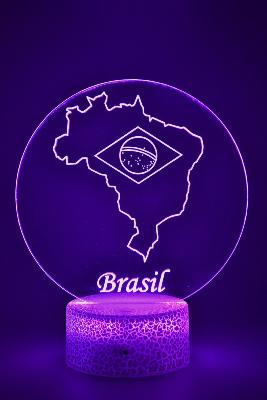 Lampe 3d personnalisée à led - Pays Brésil