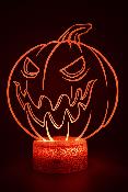 Lampe de chevet LED 3D - Citrouille  | Veilleuse Enfant, Dcoration Maison Nol, Cadeau Personnalis  Halloween et Nol