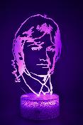 Lampe de chevet LED 3D - Chanteur Claude François  | Veilleuse, Décoration Chambre, Cadeau Personnalisé Anniversaire et Noël