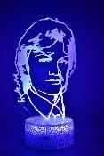 Lampe de chevet LED 3D - Chanteur Claude Franois  | Veilleuse, Dcoration Chambre, Cadeau Personnalis Anniversaire et Nol