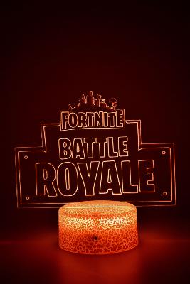 Lampe 3d personnalisée à led - Fortnite | Veilleuse Enfant, Décoration Chambre, Cadeau Personnalisé Anniversaire et Noël