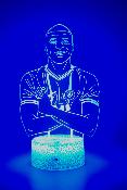 Lampe 3d personnalisée à led - Footballeur Mbappe | Veilleuse Enfant, Décoration Chambre, Cadeau Personnalisé Anniversaire et Noël