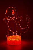 Lampe 3d personnalisée à led - Manga Pokémon Salamèche  | Veilleuse Enfant, Décoration Chambre, Cadeau Personnalisé Anniversaire et Noël